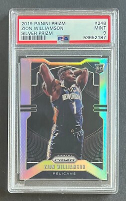 2019-20 ZION WILLIAMSON PANINI SILVER PRIZM #248 ROOKIE CARD RC