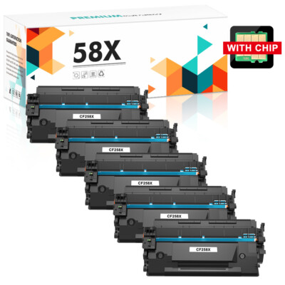 CF258X BK Toner Compatible With HP 58X LaserJet Pro M404n M428fdw LOT With Chip