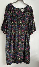 Primrose Park Bright Floral Shift Dress - Sz Medium UK 12