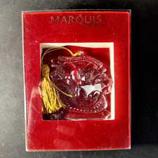 WATERFORD Marquis BABY'S FIRST CHRISTMAS ORNAMENT, Bear in Sleigh, 2012, NIB