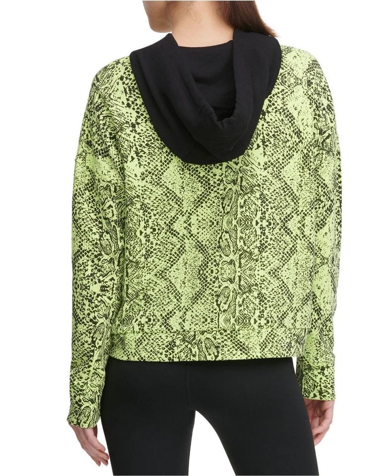 Dkny Women 247182 Sport Snake-Print Hoodie Size Medium - Image 2 of 2
