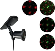 Set of 2 Solar Powered Christmas LED Light Projector Wireless Weatherproof 
