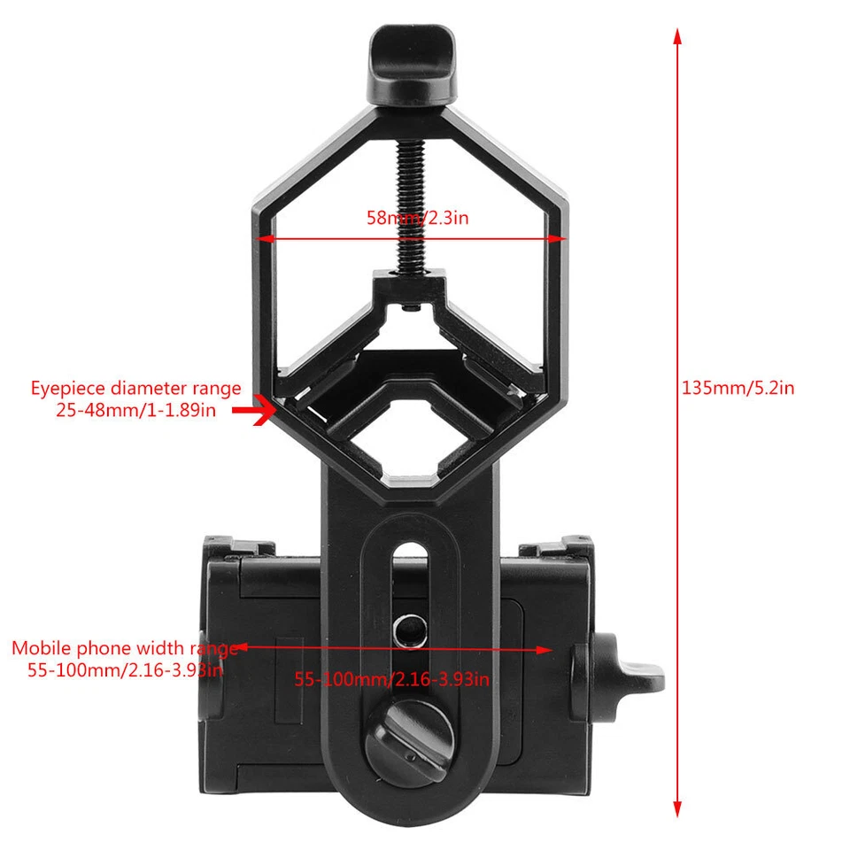 Smartphone Handy Adapter Halterung für Teleskop Spektiv Fernglas Monokular - Bild 2 von 4