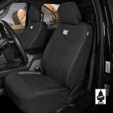 For Nissan Caterpillar Car Truck Seat Covers For Front Seats Set - Black Bundle