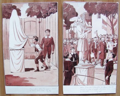 Originaltafeln Von CARLO NICCO Für FANCIULLI ALLEGRI Von Capuana, 1943* Signiert