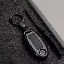 For Nissan ABS Carbon Fiber Style Keychains Key Cover Case accessories 