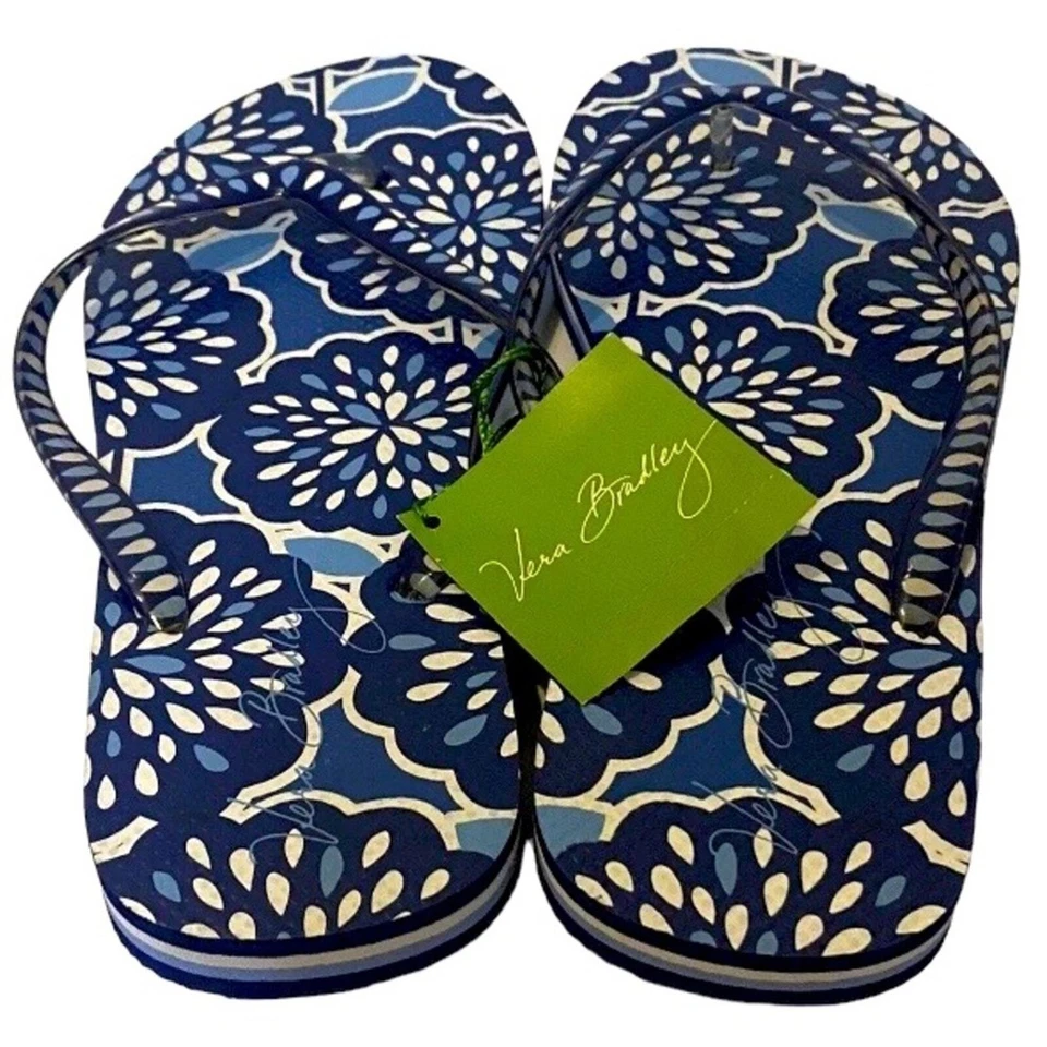 Chanclas Vera Bradley nuevas con etiquetas, talla mediana Petal Splash Floral Foto 3 de 4