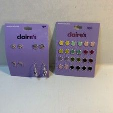 Lot  16 pairs  NEW Claire's Pierced Earrings  C sensitive solutions