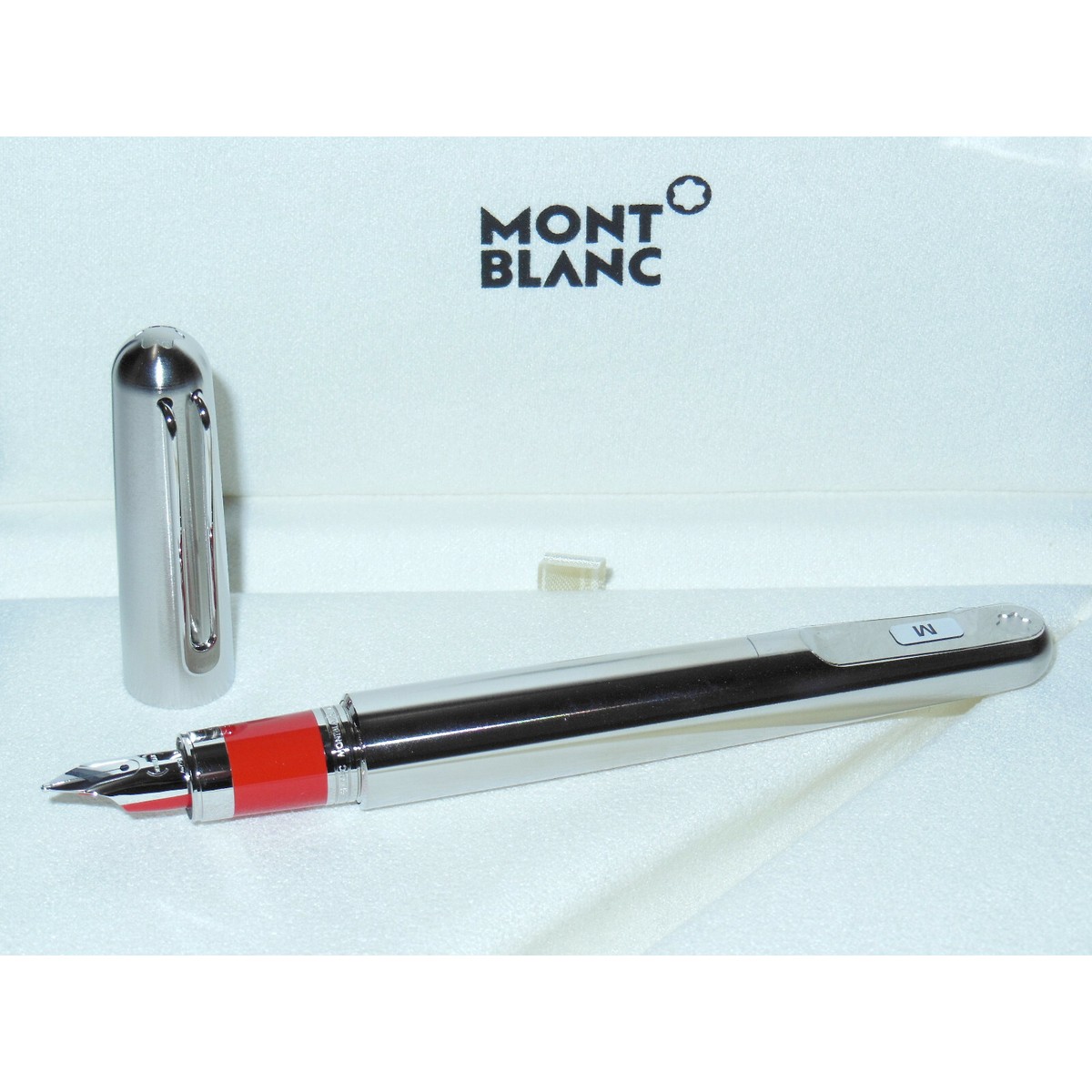 New Montblanc M RED Signature Marc Newson Fountain Pen 18K