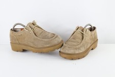Vtg 90s Y2K Mudd Womens 10 Baby Doll Suede Leather Chunky Platform Shoes Beige