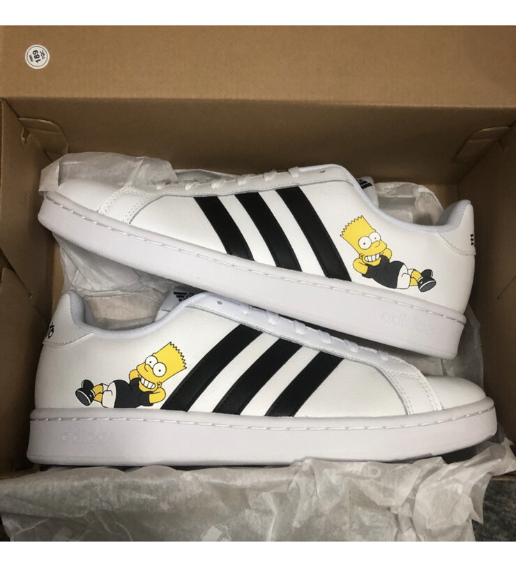 adidas grand court x the simpsons
