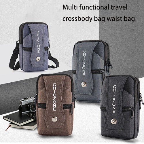 Outdoor Sports Waist Belt Bag Shoulder Strap Fanny Pack Messenger Phone Pocket - Imagen 4 de 20