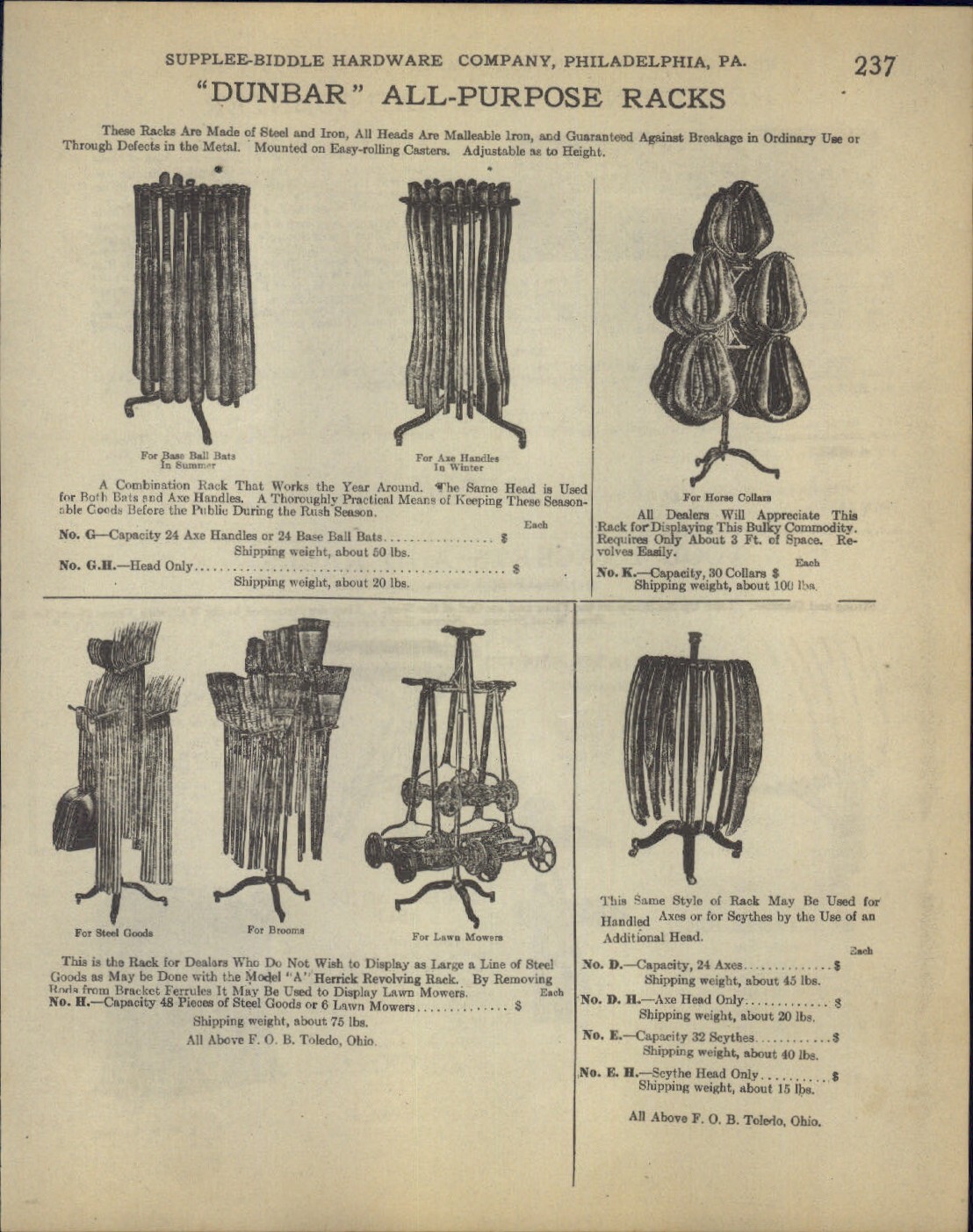 1927 PAPER AD Dunbar Axe Axes Store Display Rack Stand Axe Handles | eBay