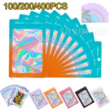 Resealable Smell Proof Bags Clear Zip Food Storage Bag lock Foil Mylar Pouch