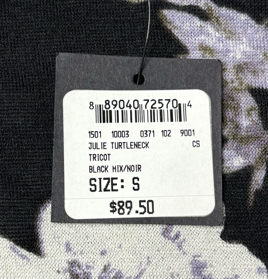 Top Club Monaco Julie cuello alto para mujer pequeño pequeño mezcla de lana floral Foto 2 de 4