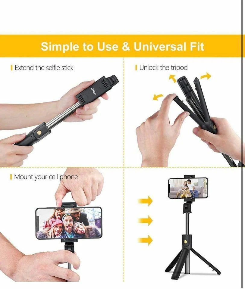 Soporte remoto para selfies palo trípode teléfono escritorio soporte para escritorio para iPhone/Samsung EE. UU. Foto 4 de 4