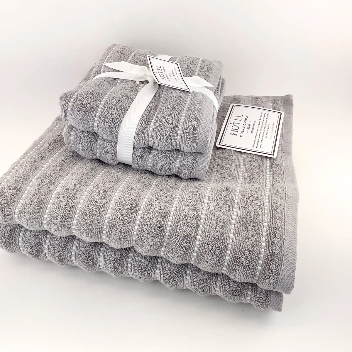 Hotel Collection 2 Bath 2 Hand Towel - Oeko-Tex Quick Dry 4 Set