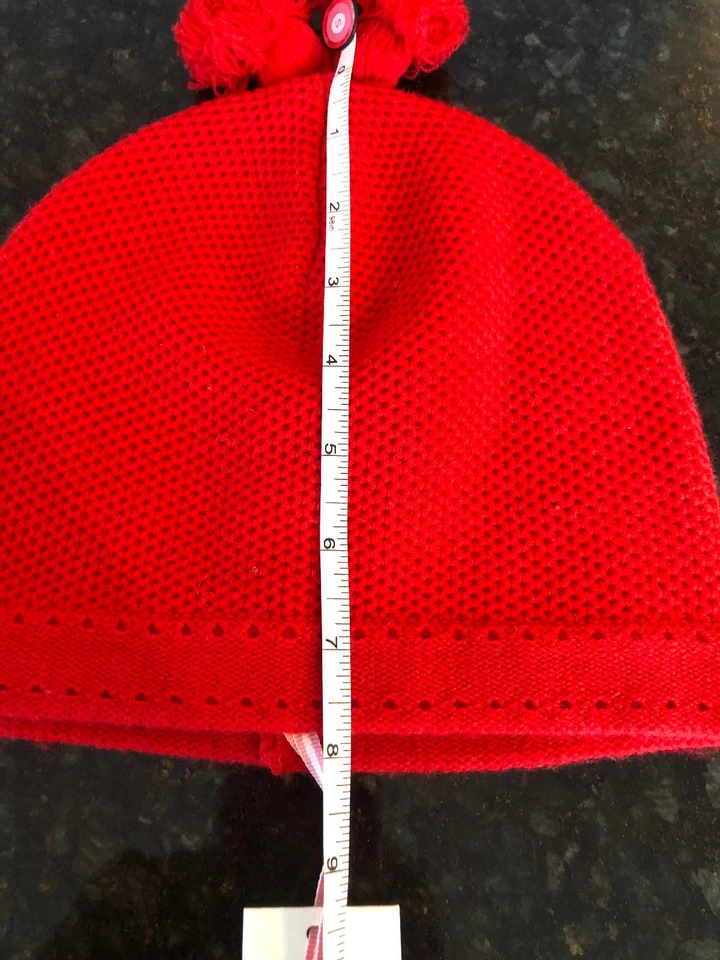 Sombrero borla Vineyard Vines Red Seed Stitch, talla única/niños, venta al por menor $68, nuevo con etiquetas Foto 4 de 4