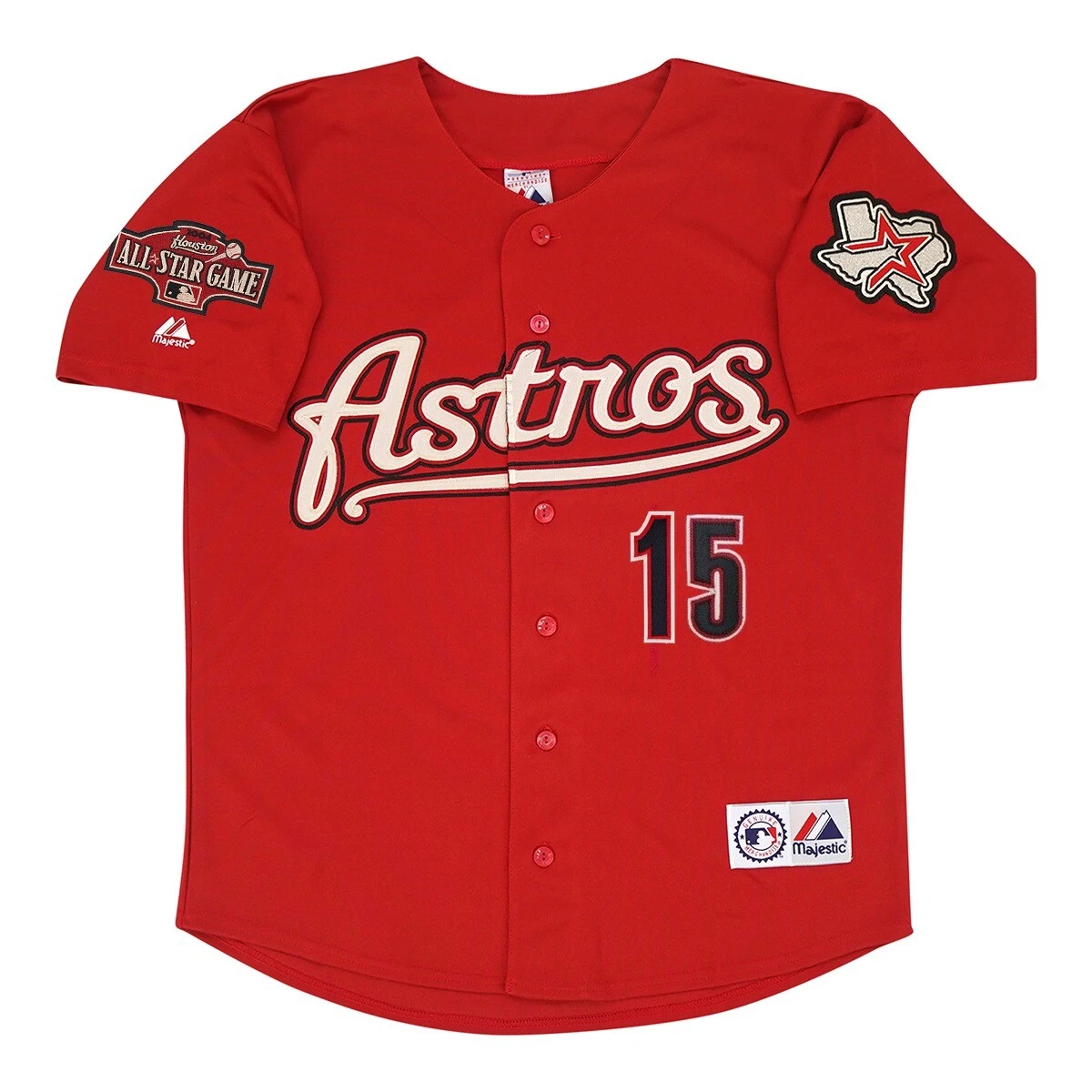 Carlos Beltran 2004 Houston Astros Alternate Red Men's Jersey w/ All Star  Patch