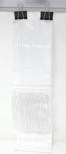 white pearl rebozo mexican tipical Rebozo or Chalina, Mexican Shawl - Picture 2 of 4