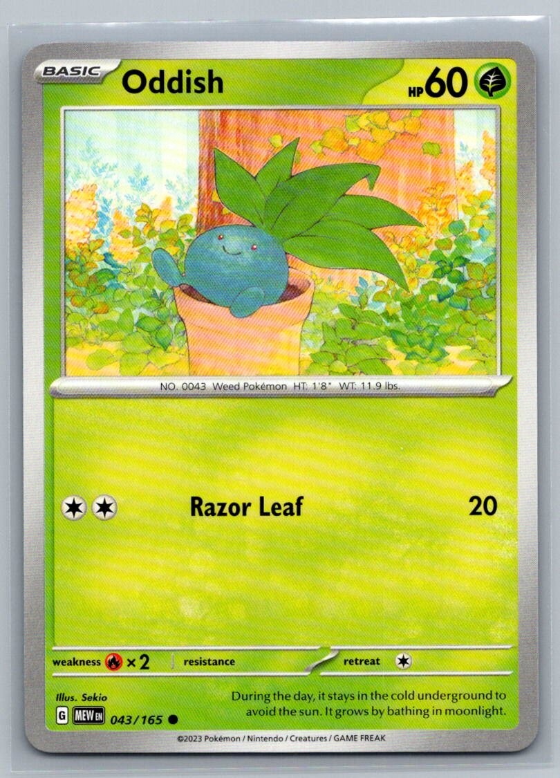 Oddish 43/165 Scarlet & Violet 151 Common Pokémon TCG 2023