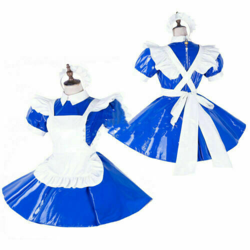 French Maid Sissy Girl PVC lockable Dress cosplay costume Tailor-made - Picture 7 of 12
