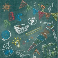 20 Servietten Tafel Abc Schulanfang Einschulung 1.Schultag Party Tischdekoration