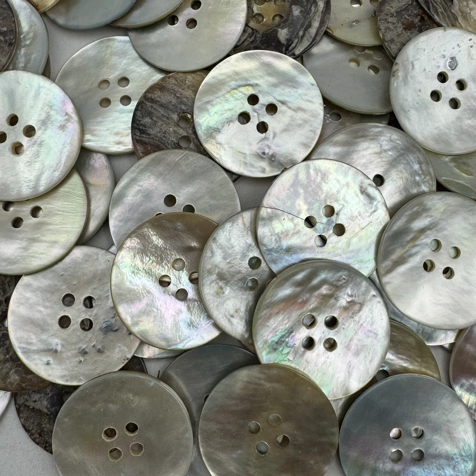 Iridescent/Rainbow Mother Of Pearl Shell Blazer/Jacket Button 23MM 7/8" 4hole - Image 2 of 3