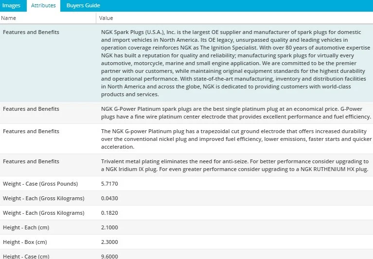 Paquete de 6 bujías NGK G-Power Platinum para Chevrolet Cavalier 1990-1994 V6-3,1 L Foto 4 de 4