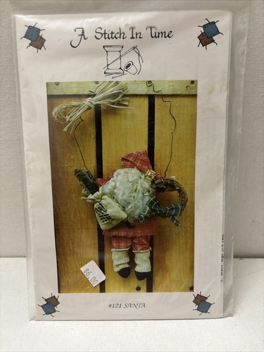 A Stitch In Time #121 Santa Holiday 9" Cloth Wall Hanging Pattern 1994 - Picture 10 of 10