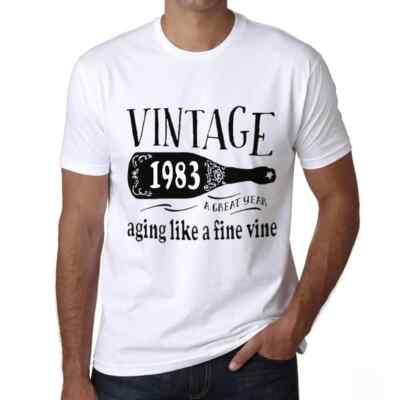 ULTRABASIC Herren T-Shirt Altern wie ein guter Wein 1983 Aging Like A