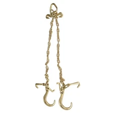 5/16''x3' G70 V-Chain Bridle w/ 8" Medium J Hooks,T- Hook&J-Hook w/Grab Hooks US