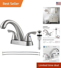 2-Lever Bathroom Sink Faucet Certified for Quality and Safety Standards