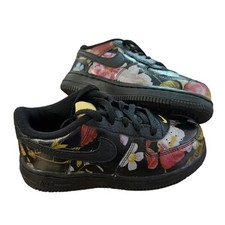 Nike Force 1 LXX TD Toddler Sneaker Black/Black Floral NEW in Box