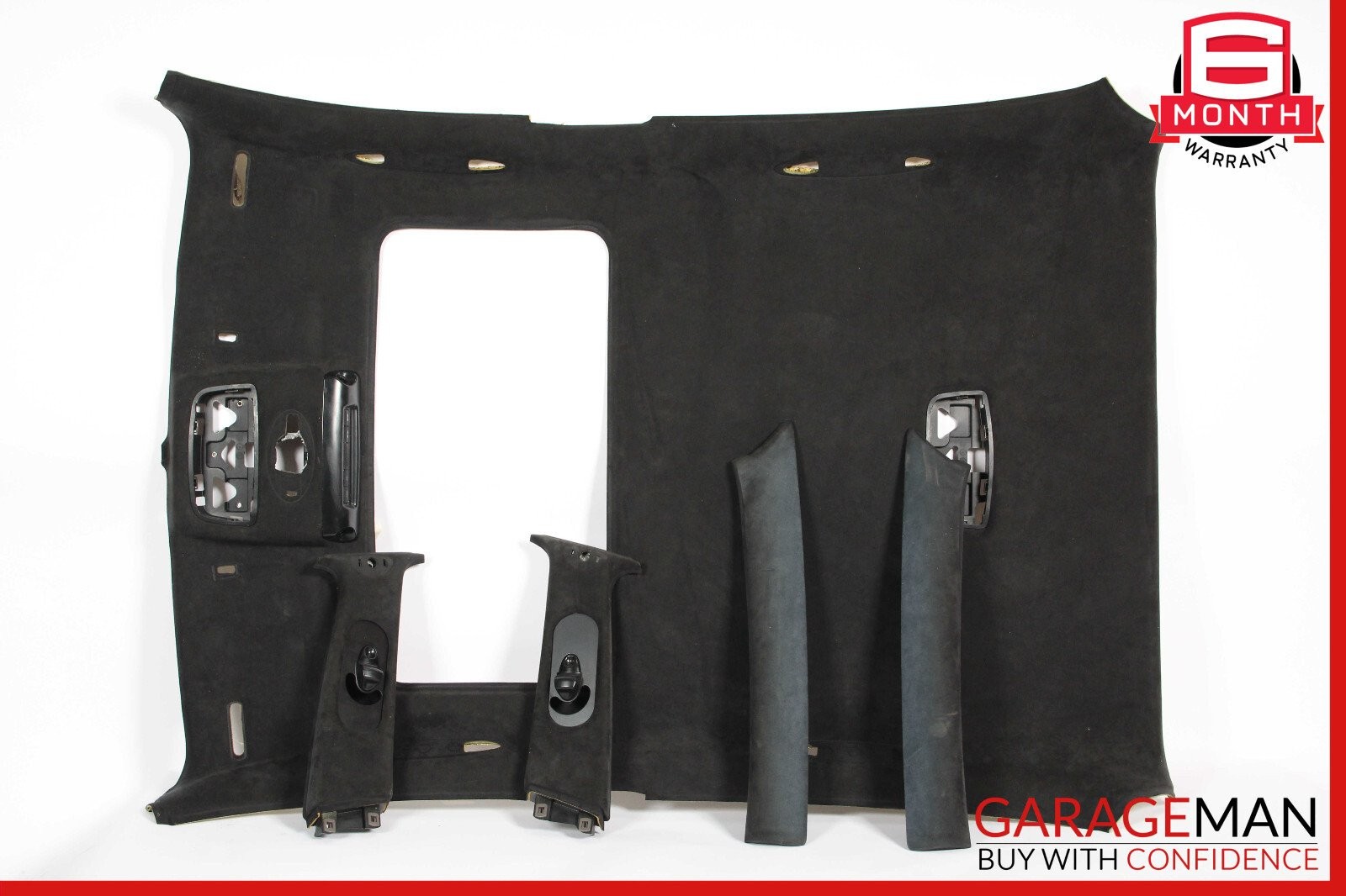 03-13 Maserati Quattroporte M139 Roof Headliner Pillar Set Trim Suede OEM