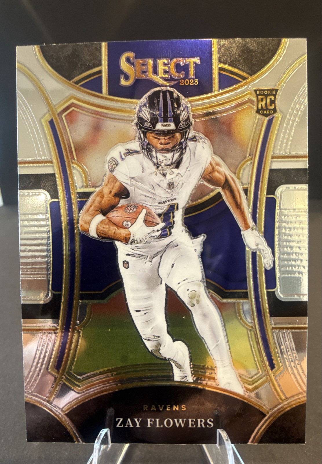 2023 Panini Select - Suite Level Zay Flowers #408 Silver Prizm (RC)