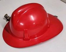 Vintage Red MSA Fire Helmet Adjustable Head S...
