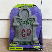 Vtg 2005 Halloween Gemmy Haunted Tombstone In Original Box Still Connected
