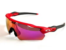 NEW Oakley Radar EV Patn Sunglasses Red Frame Purple Prizm Lenses OO9208