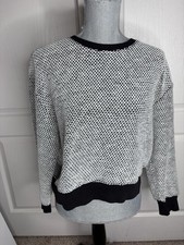 Marine Layer Birdseye Black White Pullover Sweatshirt Size L