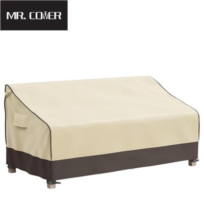 MR.COVER Waterproof Outdoor Couch Cover, Heavy Duty Patio Sofa Cover Brown Khaki
