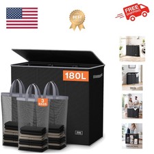 Extra Large 3-Section Laundry Hamper, 180L with Lid - Modern Storage Solution