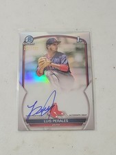 2023 Bowman Chrome Luis Perales Rookie On Card Auto Refractor /499 Red Sox