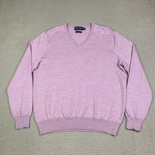 Vtg Polo Golf Ralph Lauren Pullover Sweater Mens M Purple 100 Merino Wool EUC