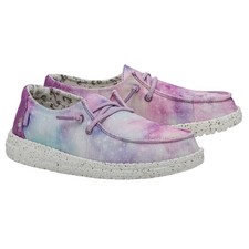 NEW Hey Dude Wendy Youth Kids Girls Unicorn Dreamer Slip On Size K10 Tie Dye