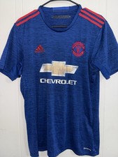 adidas Manchester United Soccer Jersey Climacool Blue/Red Chevrolet Sponsor M