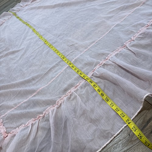 Vintage Bed Skirt Pretty In Pink Cottage Romantic Twin?? 74”x104” - FLAW - Picture 10 of 14