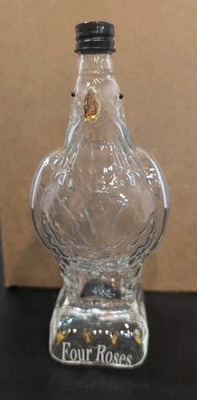 Four Roses Eagle Bird Glass Whiskey Decanter Bottle 7.5''