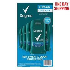 Degree Men Antiperspirant Deodorant Cool Rush 2.7 oz 5 Pack Sweat Protection