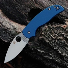 SPYDERCO SAGE 5 FOLDING KNIFE CPM-SPY27 STAINLESS STEEL BLUE G10 C123GPCBL